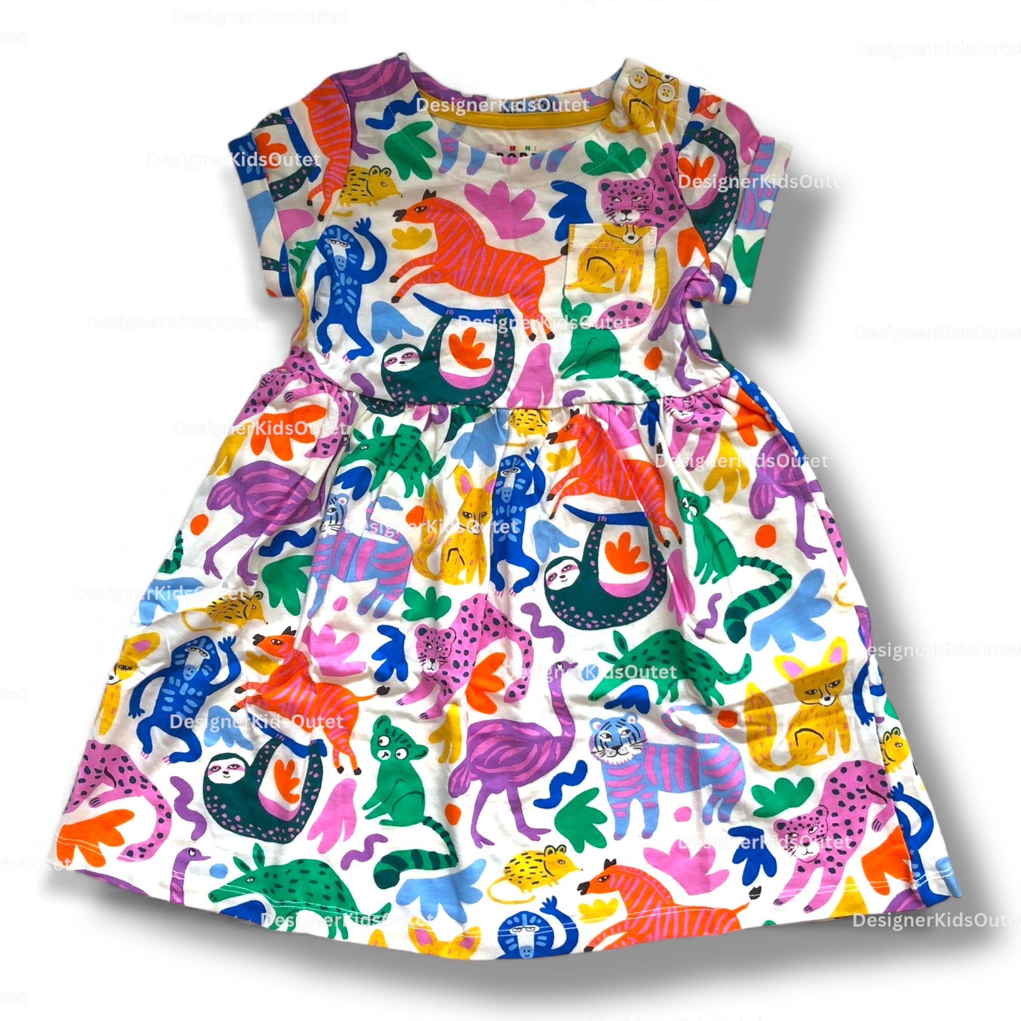 Mini Boden Girls Animal Print Jersey Dress - Colorful Jungle Designer Kids Outlet Mini Boden Girls Animal Print Jersey Dress - Colorful Jungle Designer Kids Outlet