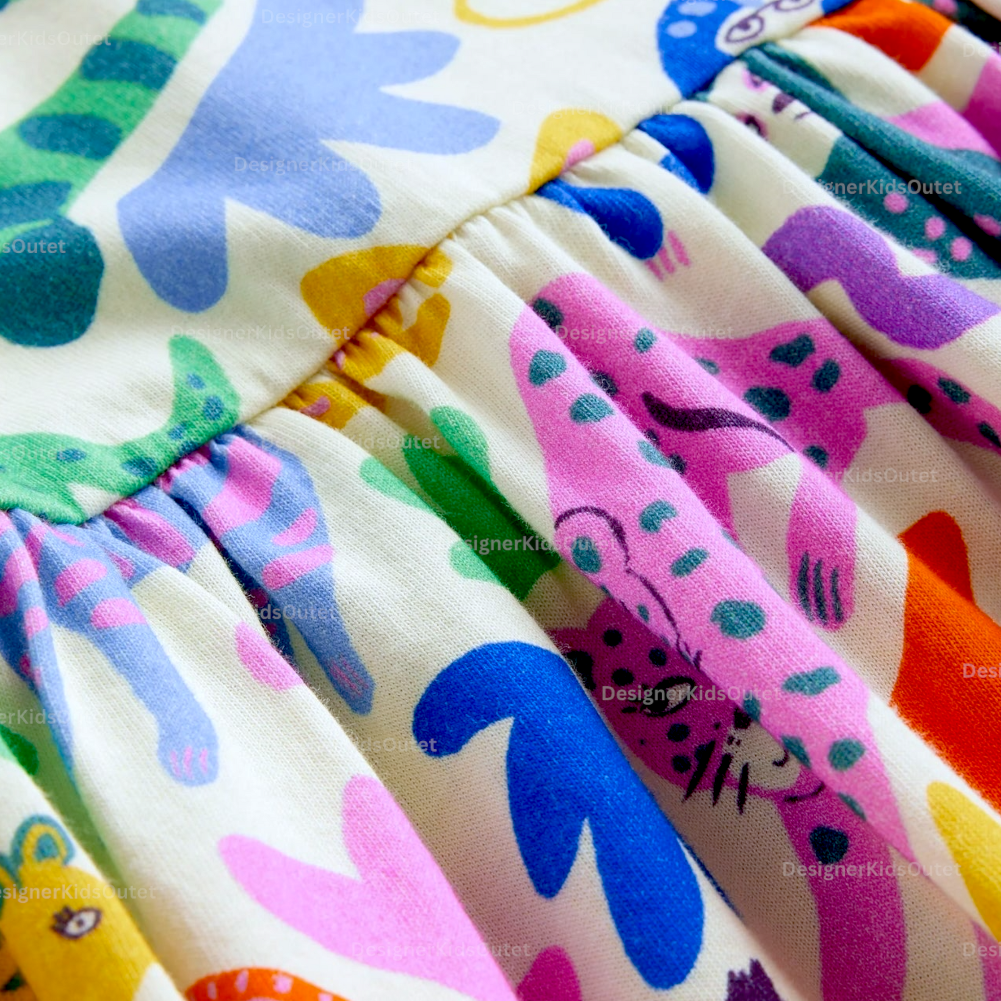 Mini Boden Girls Animal Print Jersey Dress - Colorful Jungle Mini Boden Girls Animal Print Jersey Dress - Colorful Jungle