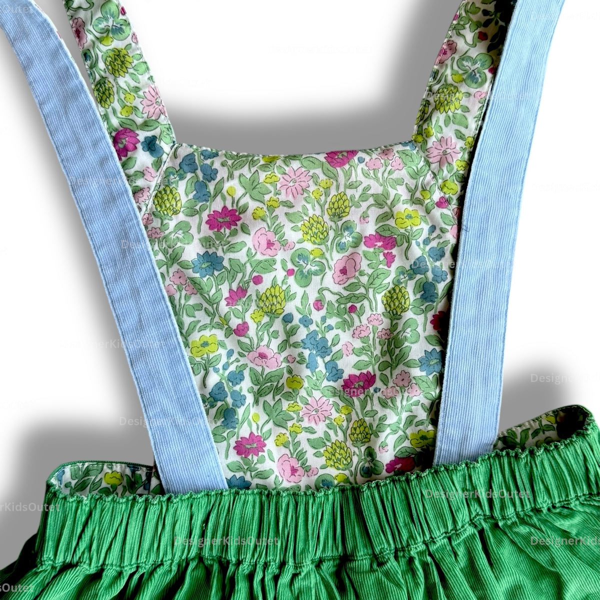 mini boden green dress Mini Boden Girls Pond Scene Pinafore Dress