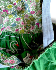 Mini Boden Girls Pond Scene Pinafore Dress - Iguana Green