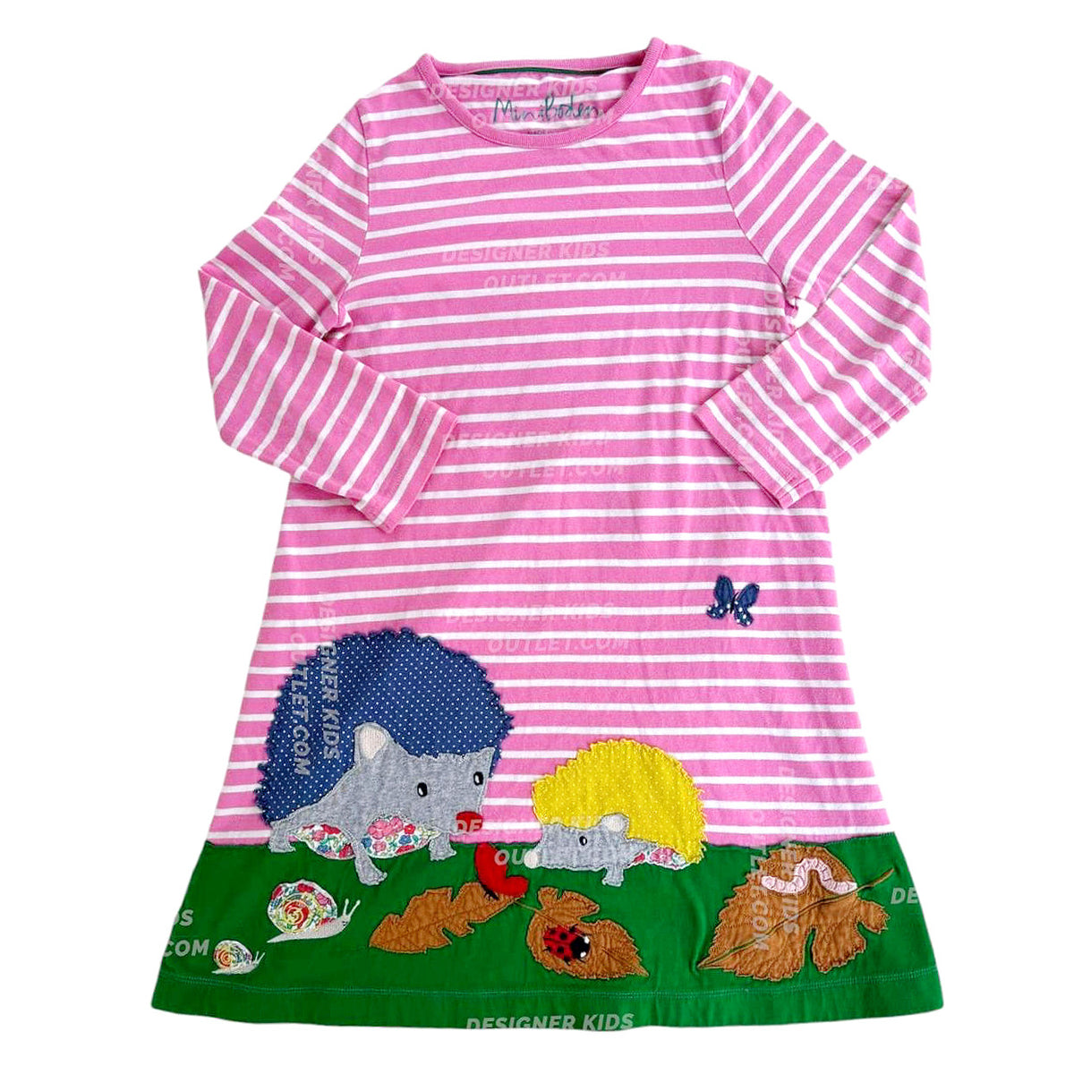 mini boden hedgehog dress Pre-Loved Stripe Appliqué Adventure Size:S/US 0-2 ali-1005006967544039 Machine washable Long Sleeve Wedding Guest