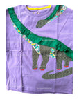 NWOT Mini Boden Purple Brontosaurus  Appliqué Shirt