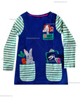 Mini Boden Girls Vet Occupational Tunic Dress Occupational Appliqué