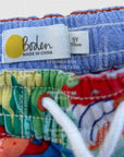 Mini Boden Boys Ocean Adventure Drawstring Shorts - Colorful Coral Bay