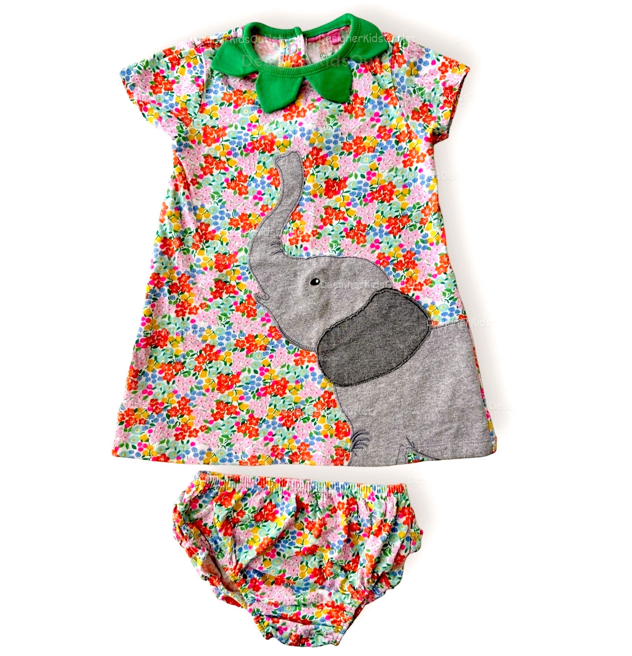 mini boden floral dress Mini Baby Boden Girl Floral Elephant Dress Ivory Tropical Flower With –  Designer Kids Outlet