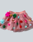 NWOT Mini Boden Kids' Floral Embellished Tulle Skirt