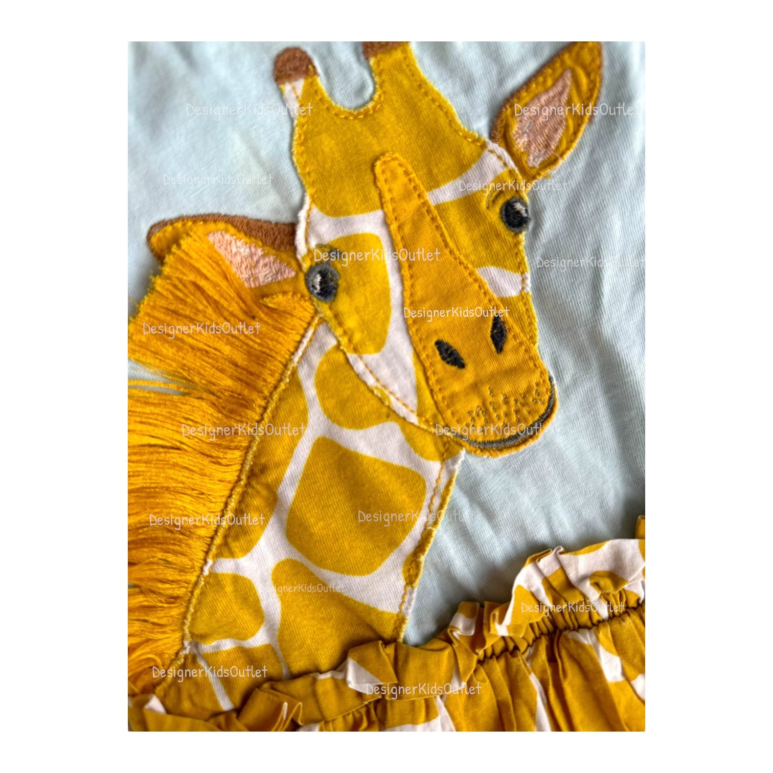 Pre-Loved Mini Boden Novelty Giraffe Appliqué Dress Mini Boden Novelty Giraffe