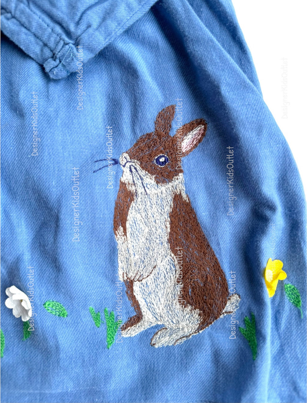 Mini Boden Nostalgic Woven Dress Riviera Blue Bunnies Baby Girl Easter Dress