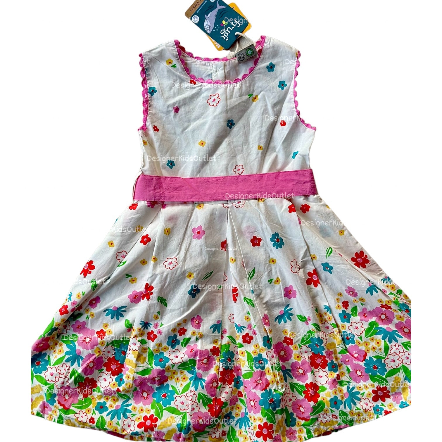 NWT Frugi Girls Saffy Woven Skater Dress