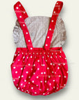 Pre-Loved Mini Baby Boden Woven Novelty Romper Coral Reef Spot Elephant