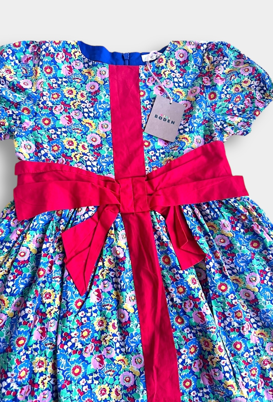 mini boden flower dress Mini Boden Girls 5 6 Easter Dress Top Flower Power Spring Flowers Long Sleeve