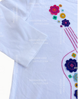 Mini Boden Applique Girls T-shirt Melodic Blooms Guitar Long Sleeve