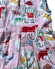 Pre-Loved Mini Boden Girls Safari Jungle Animal Print Sleeveless Linen Dress