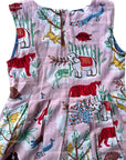 Pre-Loved Mini Boden Girls Safari Jungle Animal Print Sleeveless Linen Dress