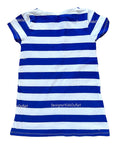 Mini Boden Short Sleeve Appliqué Tunic Blue Wave/Ivory Seahorse Dress