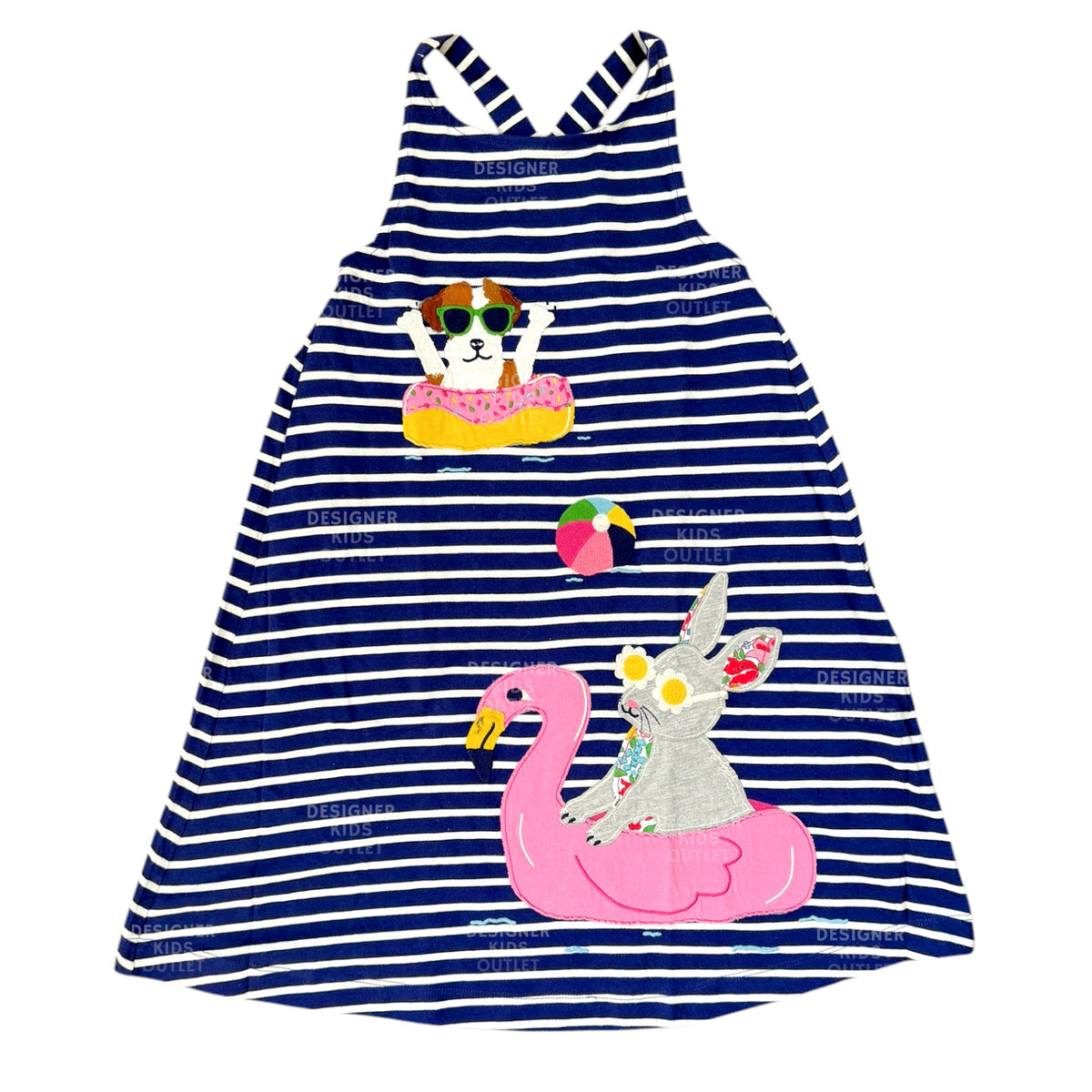 mini boden flamingo dress Girls Sleeveless Summer Cotton Bunny Dog Donuts Floaty Machine washable Free People Emerald Green Size:Small/36 TOPS-ALL