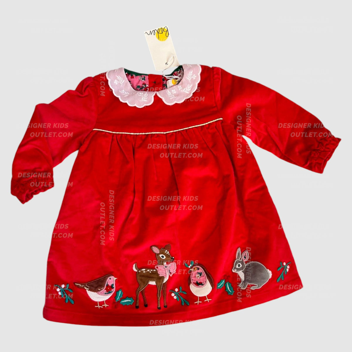mini boden christmas dress Brilliant Red Tree Cosy Appliqu Sweatshirt 80% Cotton Mini Boden Kids' Strawberry Bubble