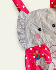 Pre-Loved Mini Baby Boden Woven Novelty Romper Coral Reef Spot Elephant