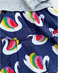 NWT Mini Boden Rainbow Swan Celebration Dress