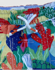 Mini Boden Boys Ocean Adventure Drawstring Shorts - Colorful Coral Bay