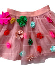 NWOT Mini Boden Kids' Floral Embellished Tulle Skirt