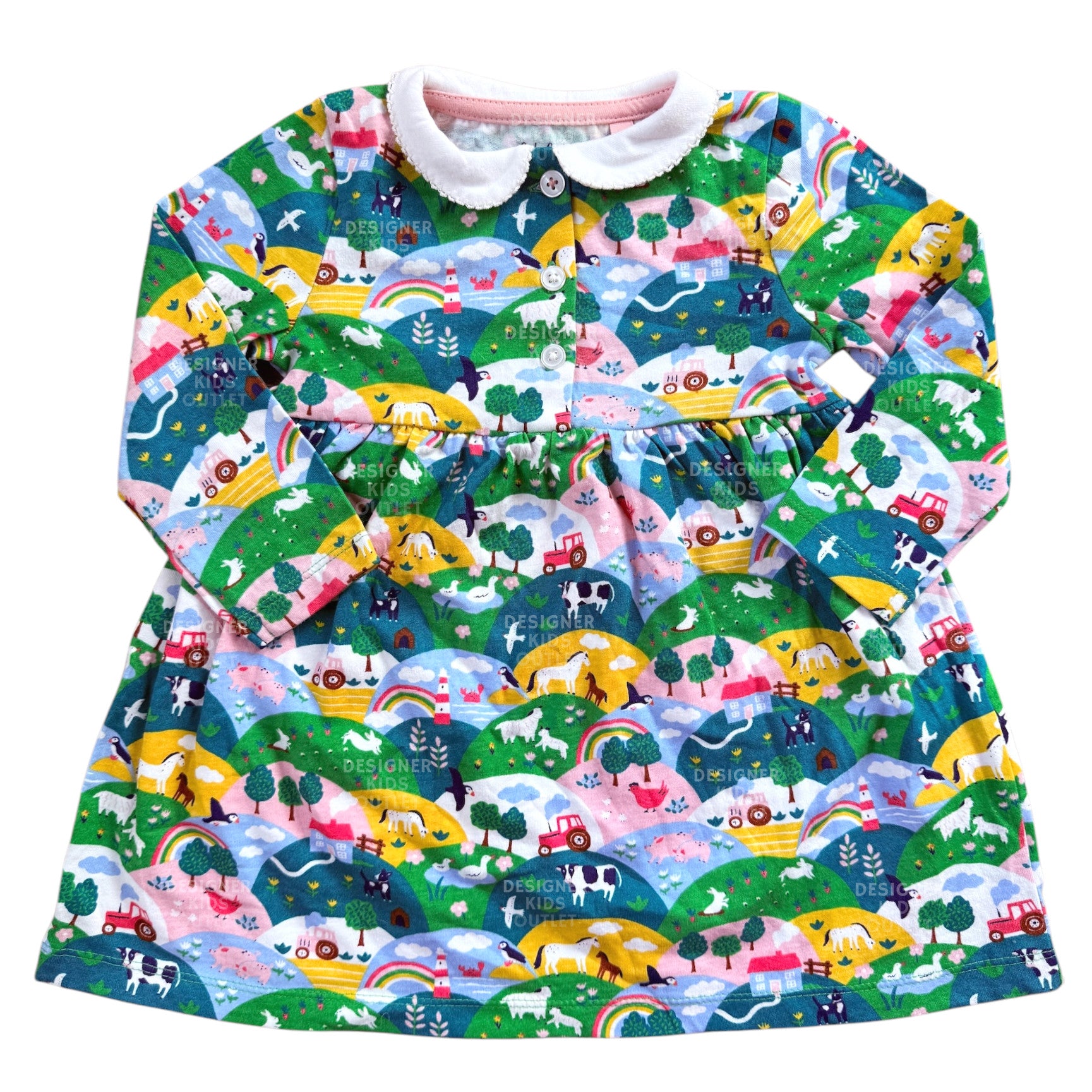 Baby Girl Farm Dress Collared | Coastal Jersey