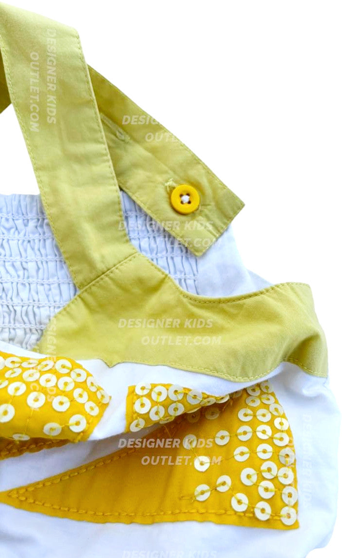 mini boden lemon dress Mini Boden Lemon Embellished Dress in Daffodil Lemon Yellow