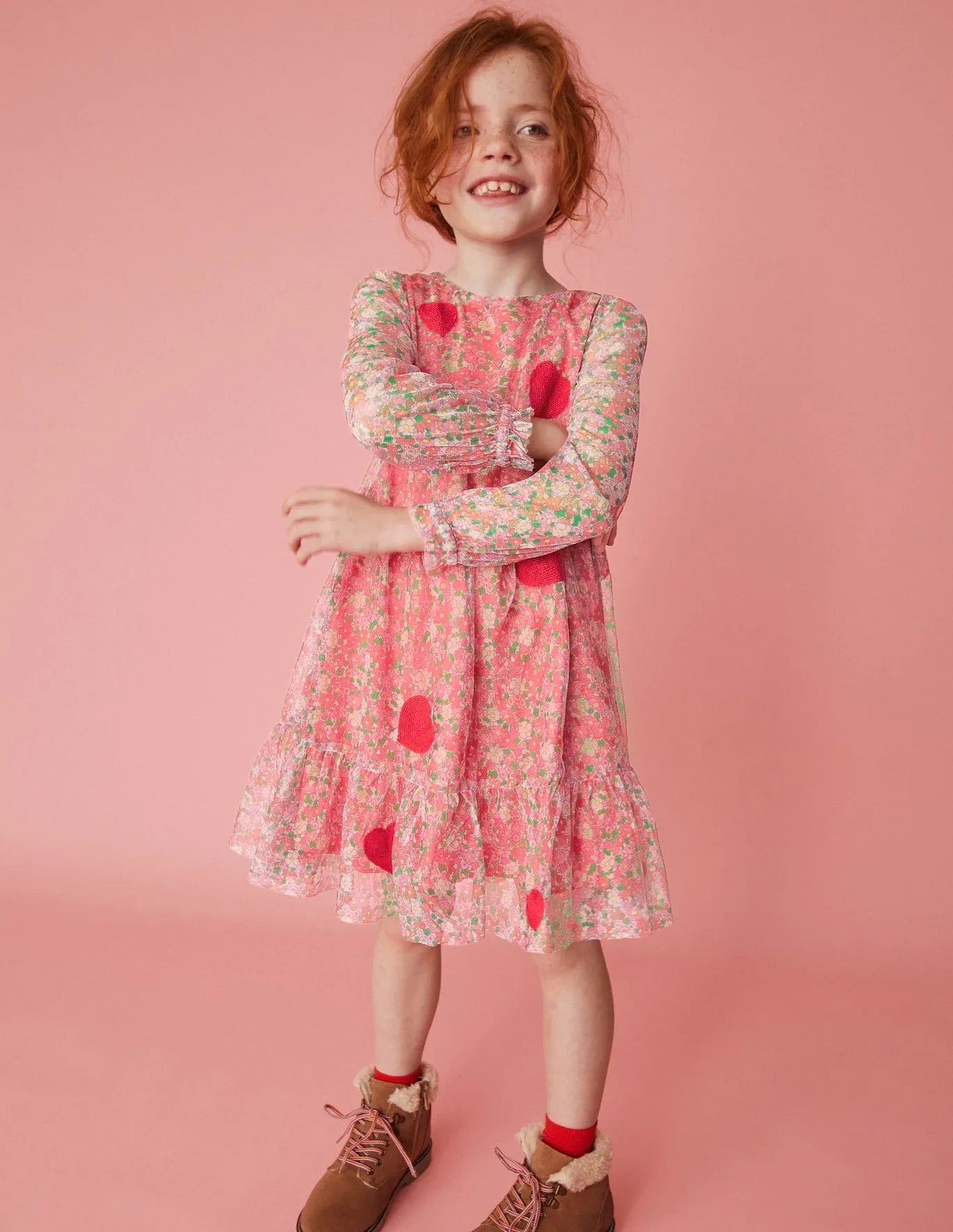 Tulle Dress Red Girls Boden, Jam Red Flowerbed Hearts