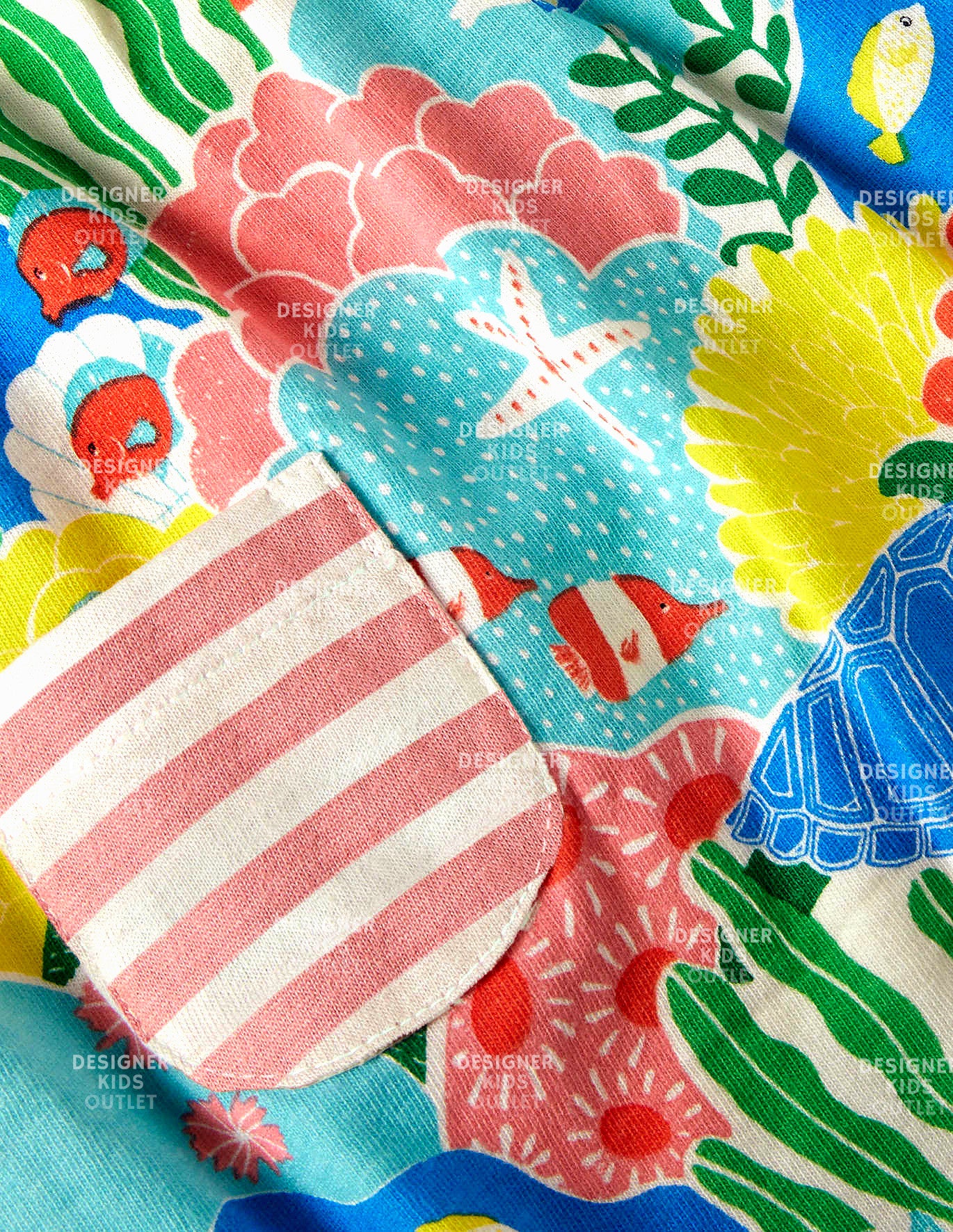 Mini Boden Baby Girls Printed Multi Coral Reef Jersey Dress And